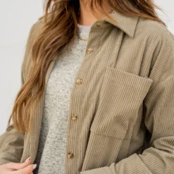 Heavily Corded Shacket 35 Heavily Corded Shacket -Women's Clothing Store untitled 0486