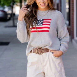 American Flag Sweater