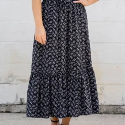 Lavender Ruffle Bottom Maxi Skirt