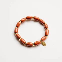 Bel Koz Elongated Clay Bead Bracelet
