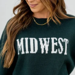 Midwest Ribbed Trim Sweater 37 Midwest Ribbed Trim Sweater -Women's Clothing Store untitled 0575