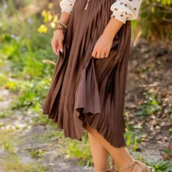 Classic Accordion Midi Skirt -Women's Clothing Store untitled 0577