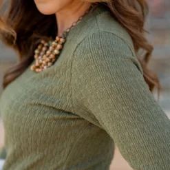 Subtle Textured Long Sleeve Tee -Women's Clothing Store untitled 0580 f1e7d191 2119 4d4e 9dcc 569dba75267c