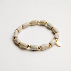 Bel Koz Elongated Clay Bead Bracelet -Women's Clothing Store untitled 0593 435159
