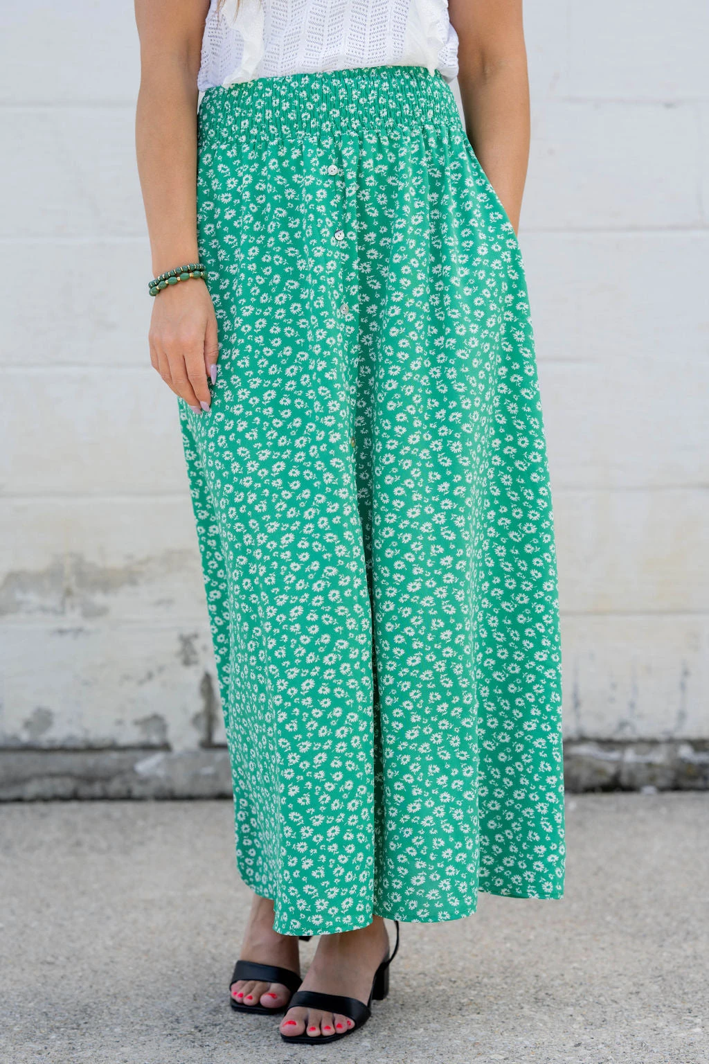 Daisies Button Accented Maxi Skirt 1 Daisies Button Accented Maxi Skirt