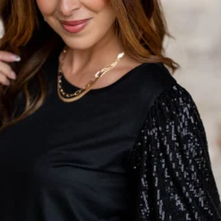 Sequin Puff Sleeve Tee -Women's Clothing Store untitled 0615 cfb0a9be 0fe3 40c8 a657 024441b707d3