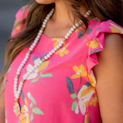 Painted Petals Ruffle Trim Tank -Women's Clothing Store untitled 0617 8702a478 5b39 4182 9151 1ab907582e1f