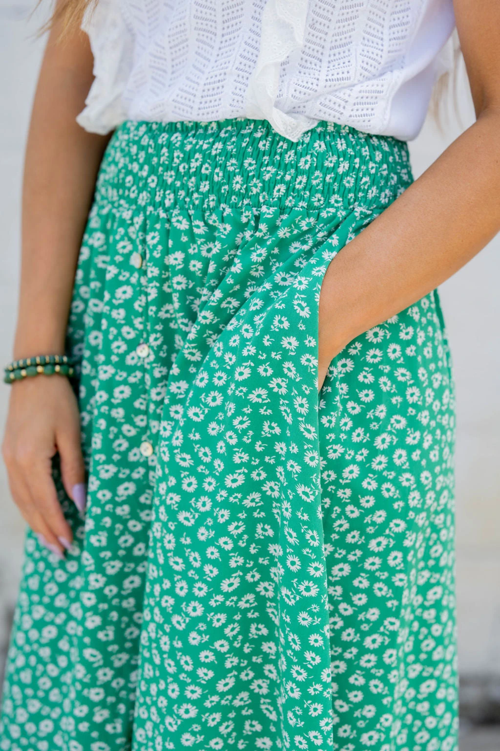 Daisies Button Accented Maxi Skirt 10 Daisies Button Accented Maxi Skirt - Image 10