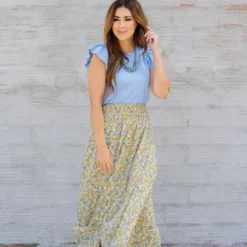 Wild Blooms Button Accented Maxi Skirt -Women's Clothing Store untitled 0635 52ce4e24 b9e4 4448 9938 dec83666221a