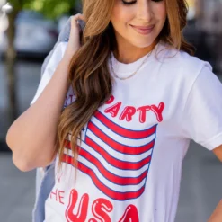 Party In The USA Graphic Tee -Women's Clothing Store untitled 0641