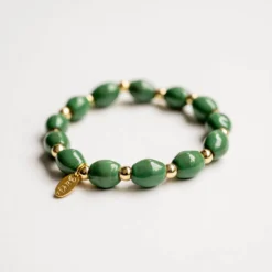 Bel Koz Oval Clay Bead Bracelet
