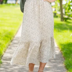 Ivy Ruffle Bottom Maxi Skirt
