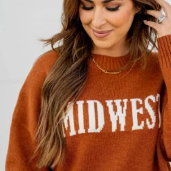 Midwest Ribbed Trim Sweater 39 Midwest Ribbed Trim Sweater -Women's Clothing Store untitled 0716