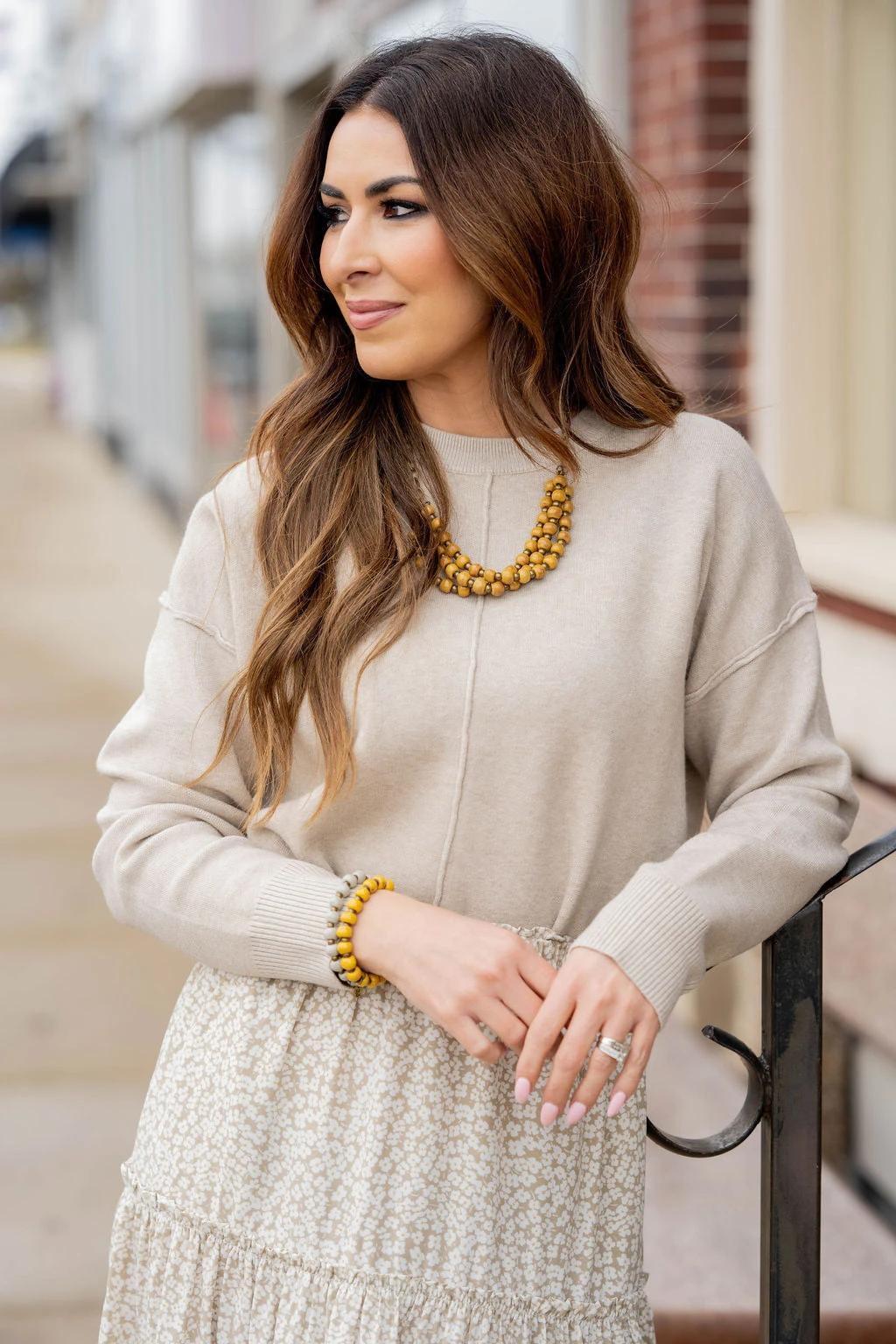 Raw Stitched Side Slit Sweater 5 Raw Stitched Side Slit Sweater - Image 5