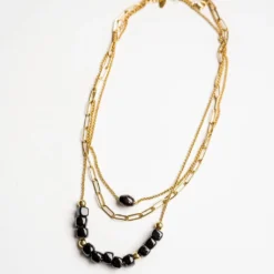 Bel Koz Elongated Clay Bead Layered Necklace -Women's Clothing Store untitled 0748 181592