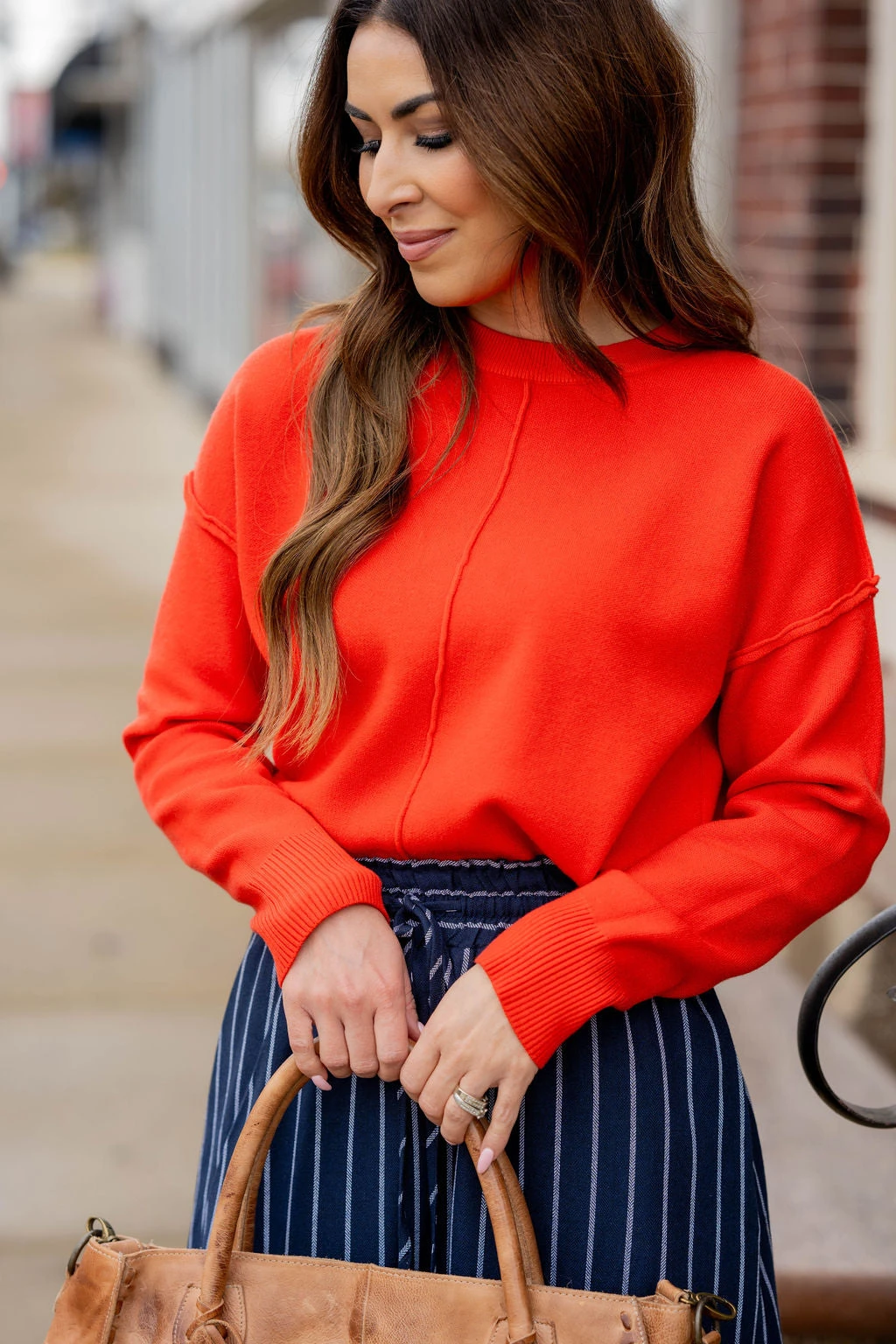 Raw Stitched Side Slit Sweater 1 Raw Stitched Side Slit Sweater