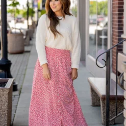 Petunia Button Accented Maxi Skirt -Women's Clothing Store untitled 0772 fc4e0729 bdfc 4b75 8022 61febe4d58f8