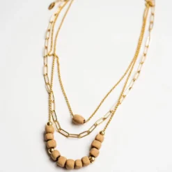 Bel Koz Elongated Clay Bead Layered Necklace -Women's Clothing Store untitled 0773 502717