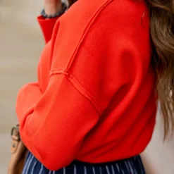 Raw Stitched Side Slit Sweater 30 Raw Stitched Side Slit Sweater -Women's Clothing Store untitled 0777