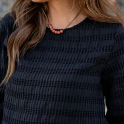 Dashed Cinched Sleeve Blouse -Women's Clothing Store untitled 0815 7f4dd195 0996 439b 8e87 c7dab0711726