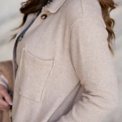 Thermal Side Slit Shacket -Women's Clothing Store untitled 0852 fc5955ea c3e8 43b6 8f22 a5a31b02ff98