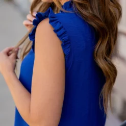 Classic Ruffle Trim Tank Dress -Women's Clothing Store untitled 0873