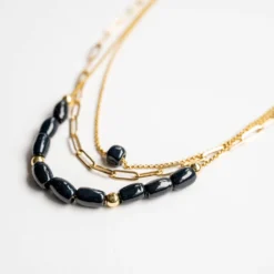 Bel Koz Elongated Clay Bead Layered Necklace -Women's Clothing Store untitled 0899 609509