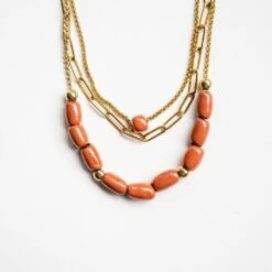 Bel Koz Elongated Clay Bead Layered Necklace -Women's Clothing Store untitled 0925 149315