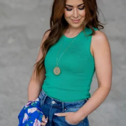 Lightly Ribbed Layering Tank -Women's Clothing Store untitled 0930