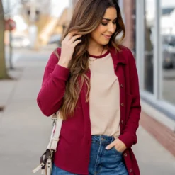 Lightly Corded Shacket -Women's Clothing Store untitled 0935