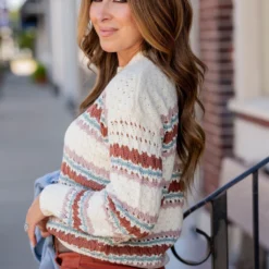 Chic Striped Woven Sweater -Women's Clothing Store untitled 0944 48b55a47 fe25 4fec 8efb 616f1bcee539