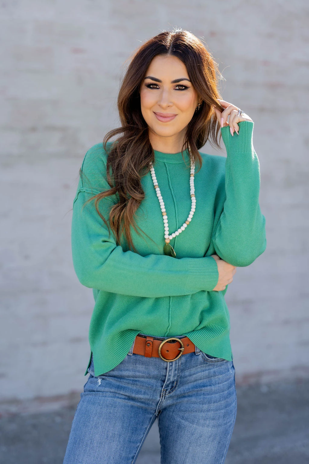 Raw Stitched Side Slit Sweater 12 Raw Stitched Side Slit Sweater - Image 12