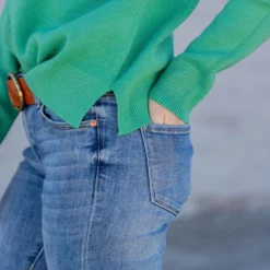 Raw Stitched Side Slit Sweater 32 Raw Stitched Side Slit Sweater -Women's Clothing Store untitled 0966