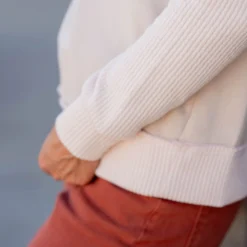 Ribbed Accents Pullover -Women's Clothing Store untitled 0982