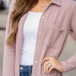 Heavily Ribbed Tunic Shacket 21 Heavily Ribbed Tunic Shacket -Women's Clothing Store untitled 0987