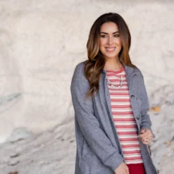 Thermal Side Slit Shacket -Women's Clothing Store untitled 0989 bb87add0 e6b0 4f55 a7c7 77c62947dc11