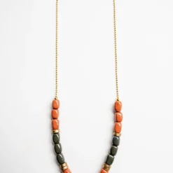 Bel Koz Mixed Elongated Clay Bead Necklace -Women's Clothing Store untitled 1010 805727