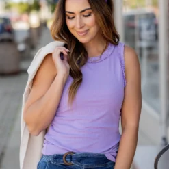 Lightly Ribbed Ruched Ruffle Trim Tank 25 Lightly Ribbed Ruched Ruffle Trim Tank -Women's Clothing Store untitled 1024 4fb10b8a 9ee2 4377 875e 2f61cbb71910