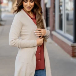 Lightly Waffled Tunic Cardigan 23 Lightly Waffled Tunic Cardigan -Women's Clothing Store untitled 1048