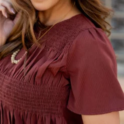 Ruched Stripes Blouse -Women's Clothing Store untitled 1050 9702c81b 9d37 42e9 bab8 d85019dc7bb4