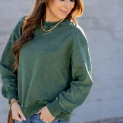 Acid Washed Crewneck Sweatshirt -Women's Clothing Store untitled 1054 fd8735d9 7d48 4005 8e3c 226e7b3a9c95