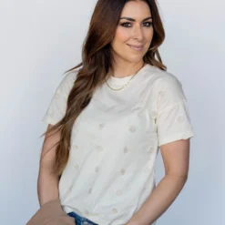 Monochrome Dotted Tee -Women's Clothing Store untitled 1062 09bb7c9a e967 4b2d 837c 014fcd087d53