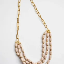 Bel Koz Triple Twist Elongated Clay Necklace -Women's Clothing Store untitled 1101 236001