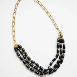 Bel Koz Triple Twist Elongated Clay Necklace -Women's Clothing Store untitled 1137 355173