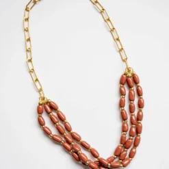Bel Koz Triple Twist Elongated Clay Necklace -Women's Clothing Store untitled 1171 983748