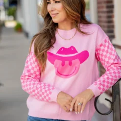 Checkered Cowgirl Sweater