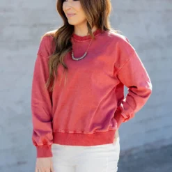 Acid Washed Crewneck Sweatshirt