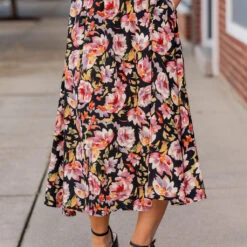 Flawless Floral Midi Skirt