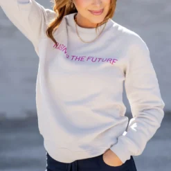Raising The Future Graphic Crewneck -Women's Clothing Store untitled 1228