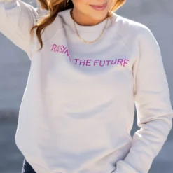Raising The Future Graphic Crewneck -Women's Clothing Store untitled 1230